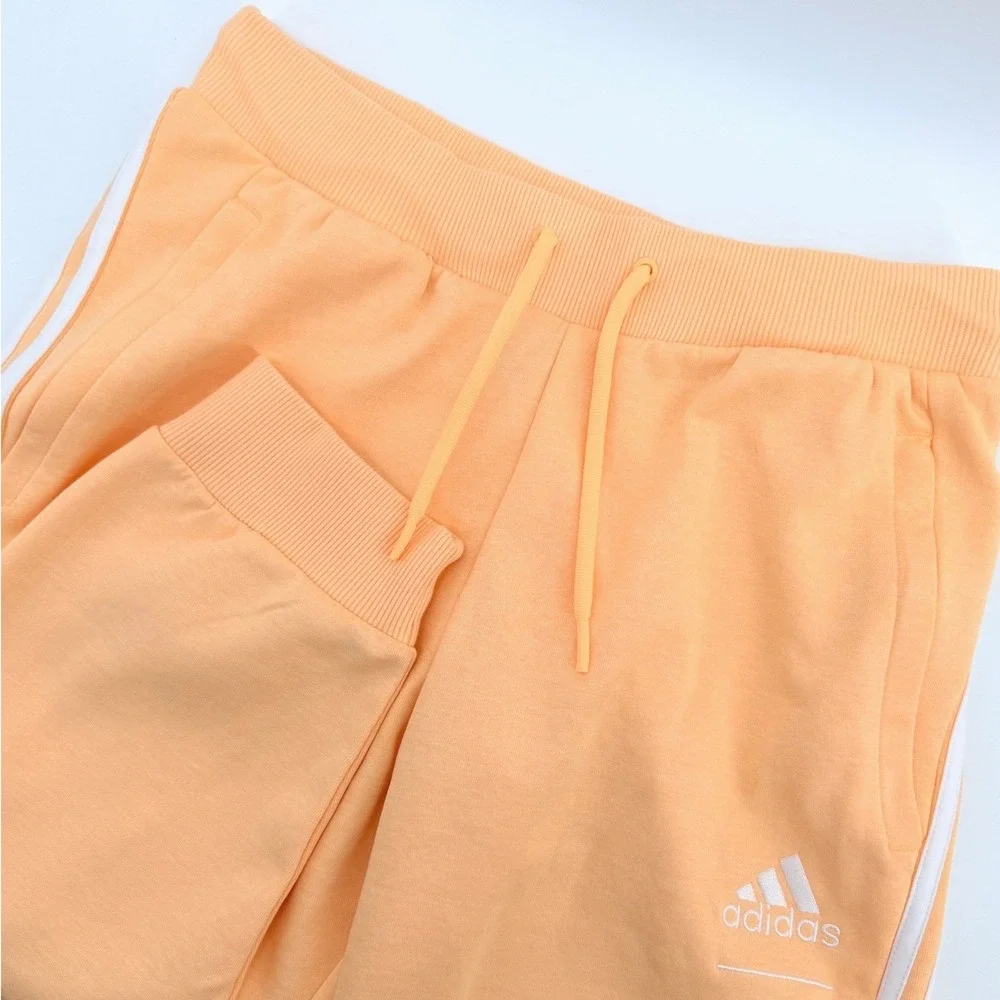 Adidas x Peloton Go Retro Jogger Pants Unisex M Acid Orange 3 Stripe Gym Lounge